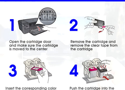 Cartouche d'Encre Rechargeable Vilaxh HP62XL - Compatible HP Envy 5540, 5640, 7640, 5740, etc. - Haute Qualité