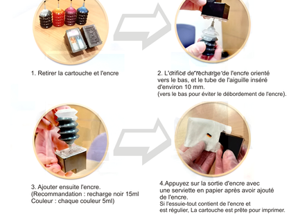 Cartouche d'Encre Rechargeable Vilaxh HP62XL - Compatible HP Envy 5540, 5640, 7640, 5740, etc. - Haute Qualité