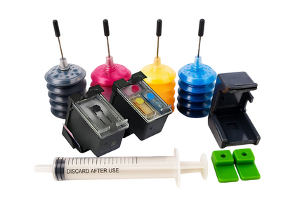 Cartouche d'Encre Rechargeable Vilaxh HP62XL - Compatible HP Envy 5540, 5640, 7640, 5740, etc. - Haute Qualité
