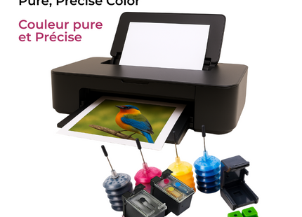 Cartouche d'Encre Rechargeable Vilaxh HP62XL - Compatible HP Envy 5540, 5640, 7640, 5740, etc. - Haute Qualité