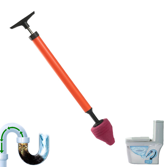 Déboucheur Toilette à Haute Pression - Pompe à Air Puissante et Réutilisable - Outil de Plomberie avec Poignée Ergonomique - Pour WC, Lavabos et Canalisations
