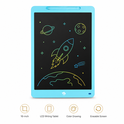 Tablette d’écriture LCD 16 pouces – Ardoise électronique effaçable pour dessin et apprentissage dès 3 ans