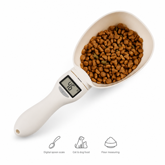 Balance Numérique Cuillère Mesure Alimentation Animale et Cuisine - Écologique, Précise et Certifiée CE (1 Pièce)