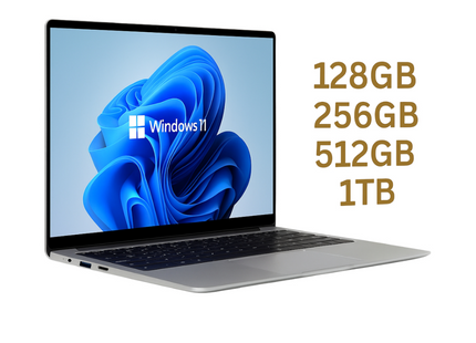 AKPAD CT151 - PC Portable 14,1" Windows 11 Pro - Intel Quad-Core, 6GB RAM, SSD 128GB à 1TB - Ordinateur Portable Étudiant Léger