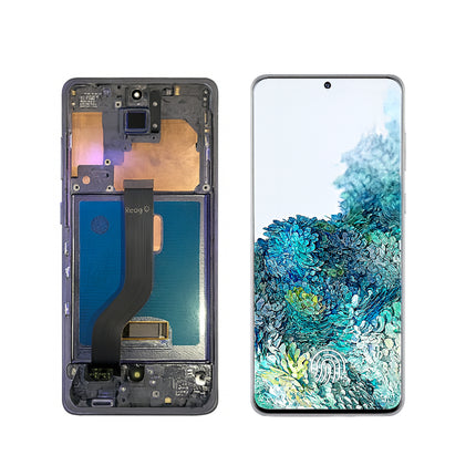 Samsung Galaxy S20+ G985F 6.7" Full AMOLED Screen - Assembled Kit with Frame and Cover - Black/Grey/White/Light Blue/Dark Blue - 6 Month Warranty