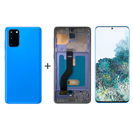 Samsung Galaxy S20+ G985F 6.7" Full AMOLED Screen - Assembled Kit with Frame and Cover - Black/Grey/White/Light Blue/Dark Blue - 6 Month Warranty