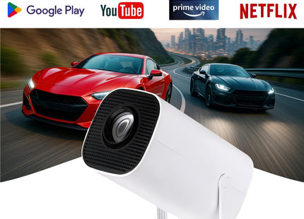 Mini Projecteur Portable Android 11 [2026] | WiFi 6 & Bluetooth 5.4 | Compatible 4K, Home Cinema, Extérieur | 720P Native, 150 ANSI, Léger (0.75kg)