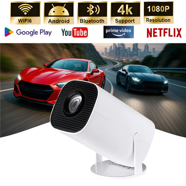 Mini Projecteur Portable Android 11 [2026] | WiFi 6 & Bluetooth 5.4 | Compatible 4K, Home Cinema, Extérieur | 720P Native, 150 ANSI, Léger (0.75kg)