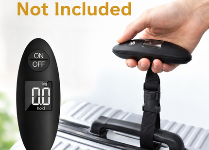 Balance de Voyage Portative 40kg – Pèse-bagage Numérique Haute Précision (Précision 10g) – Écran LCD Rétroéclairé Bleu – Sangle de pesée – Design Compact (60g) – Certifiée CE – Modèle DZC-09