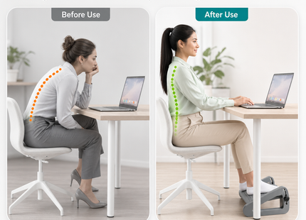 Appui-Pied Ergonomique Réglable pour Bureau – Repose-Pieds Portable Confortable – Hauteur Ajustable – Soulagement des Tensions – Idéal pour Télétravail, Bureau, Étude – Design Minimaliste Moderne – Plastique Durable