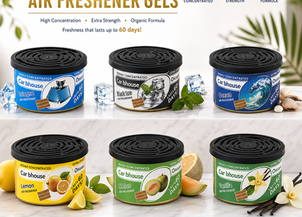 Désodorisant d'Ambiance Organique – Parfum Chewing-Gum – Format Solide – 3 Blocs Anti-Fuite par Boîte – Sans Produits Chimiques Dangereux – Pour Voiture, Maison, Bureau, Salle de Bain – Nouvelle odeur de voiture