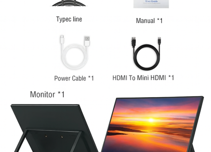 Écran Tactile Portable Anmite 16 Pouces 1200P HDR – Moniteur Gaming pour PC, Xbox, PS5, Switch et Téléphone