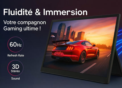 Écran de Surveillance Tactile 13" Aramox 4:3 - Interface Multimédia HD 800x600, Son 3D Stéréo, 60Hz, Design Économe en Espace avec Pivot Inclinable - Pour Bureau et Jeu