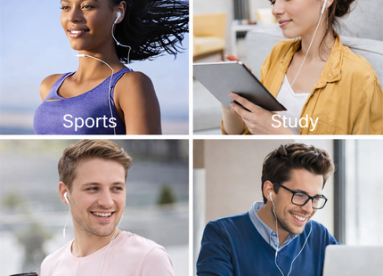 Écouteurs Filaire Type-C & Lightning Compatibles iPhone 8 à 17 Pro Max | Casque Intra-auriculaire avec ANC pour iPad, MacBook