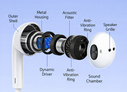 Écouteurs Filaire Type-C & Lightning Compatibles iPhone 8 à 17 Pro Max | Casque Intra-auriculaire avec ANC pour iPad, MacBook