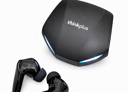 Lenovo Pro XT – Écouteurs Bluetooth 5.4 Gaming à Faible Latence, Affichage LED, Mode Double Jeu/Musique, IPX4 (Noir/Blanc/Gris)