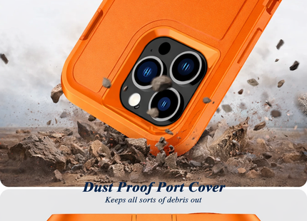 3-Layer Military-Grade Shockproof Case with Kickstand | For iPhone 17 Pro Max, 16, 15, 14, 13, 12, 11 Pro Max Plus, etc. | Heavy-Duty PC + TPU Protection