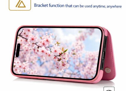 Étui Portefeuille iPhone avec Embrochure Papillon, Support Magnétique et Porte-Cartes | Pour iPhone 16 Pro Max 16e 15 14 13 12 11 SE2 X XR XS 8 7 Plus