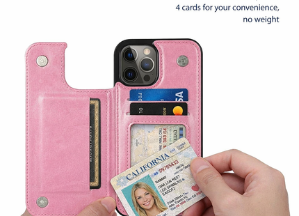 Étui Portefeuille iPhone avec Embrochure Papillon, Support Magnétique et Porte-Cartes | Pour iPhone 16 Pro Max 16e 15 14 13 12 11 SE2 X XR XS 8 7 Plus