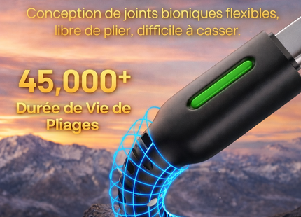 Pack de 3 Câbles USB-A vers USB-C Heavy Duty - Charge Rapide QC 3.0, Tressés Nylon Ultra Résistants, 3 Longueurs (0.5m + 2m + 2m) pour iPhone 17/16, Samsung S25/S24, MacBook