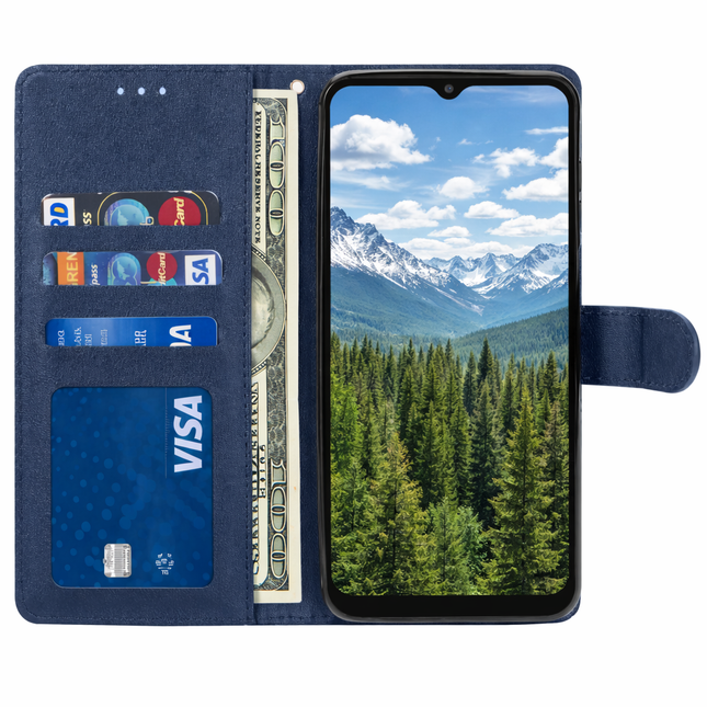 Coque Livret Cuir pour Samsung Galaxy A03, A03S, A10, A12, A13, A20E, A20S, A21S, A22, A31, A32, A33, A40, A41, A50, A51, A52, A53 4G/5G, A05S 5G - Étui de Protection Flip Poche Anti-Rayures