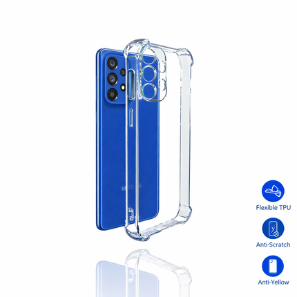 BYGJMY Shockproof Transparent Silicone Case with Pocket for Samsung A15 A25 A35 A55 A54 A34 A14 A04 A53 A73
