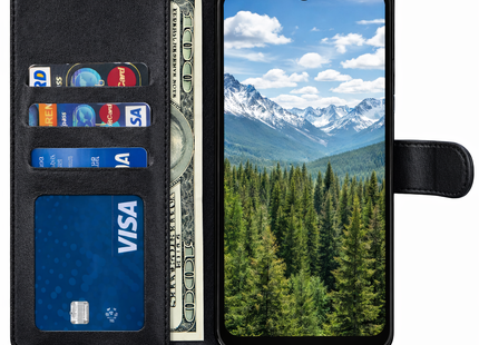 Coque Livret Cuir pour Samsung Galaxy A03, A03S, A10, A12, A13, A20E, A20S, A21S, A22, A31, A32, A33, A40, A41, A50, A51, A52, A53 4G/5G, A05S 5G - Étui de Protection Flip Poche Anti-Rayures