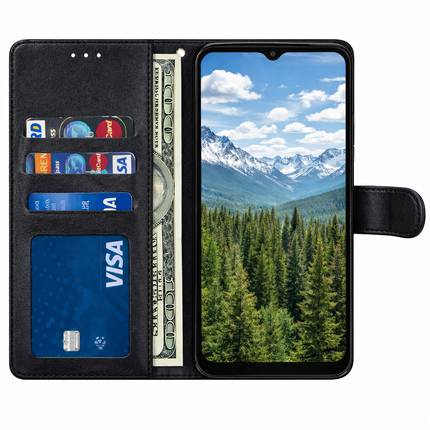 Coque Livret Cuir pour Samsung Galaxy A03, A03S, A10, A12, A13, A20E, A20S, A21S, A22, A31, A32, A33, A40, A41, A50, A51, A52, A53 4G/5G, A05S 5G - Étui de Protection Flip Poche Anti-Rayures