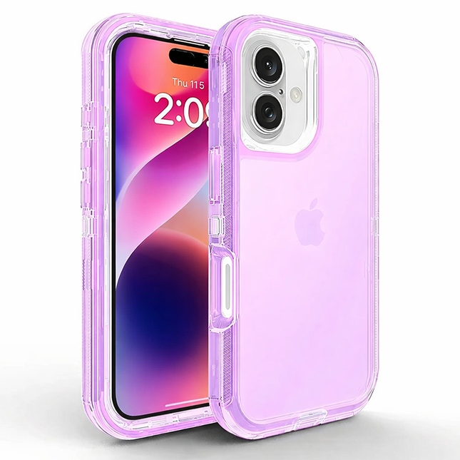 Coque 3en1 Poche Haute Protection Hybrid Armor Antichoc | Étui Pour iPhone 16 15 14 13 12 11 Pro Max Plus | Étui Renforcé Militaire TPU + Acrylic