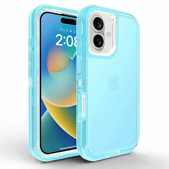 Coque 3en1 Poche Haute Protection Hybrid Armor Antichoc | Étui Pour iPhone 16 15 14 13 12 11 Pro Max Plus | Étui Renforcé Militaire TPU + Acrylic