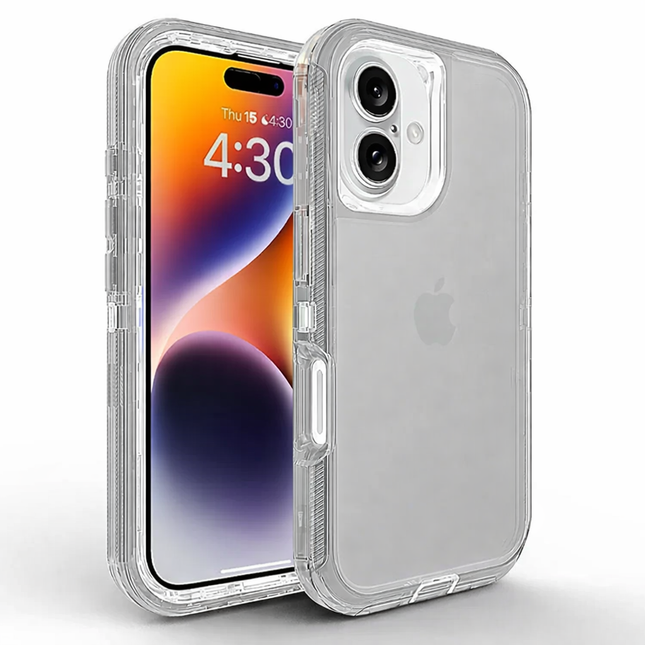 Coque 3en1 Poche Haute Protection Hybrid Armor Antichoc | Étui Pour iPhone 16 15 14 13 12 11 Pro Max Plus | Étui Renforcé Militaire TPU + Acrylic