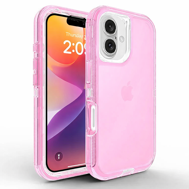 Coque 3en1 Poche Haute Protection Hybrid Armor Antichoc | Étui Pour iPhone 16 15 14 13 12 11 Pro Max Plus | Étui Renforcé Militaire TPU + Acrylic