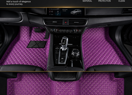 Tapis de Sol Personnalisés pour Honda CR-V CRV – Tapis Automobiles sur Mesure en Cuir Artificiel – Protection Sur-Mesure – Lot 2 Rangées – Accessoires Intérieurs Haut de Gamme – Fabriqués sur Commande