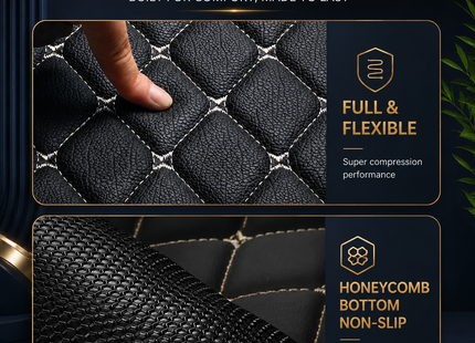 Tapis de Coffre Personnalisé pour Honda CR-V – Couverture Automobile Sur-Mesure – Compatible CRV 2012 à 2026 – Cuir Artificiel Haute Qualité – Imperméable, Antidérapant, Résistant – Accessoire Intérieur Protecteur