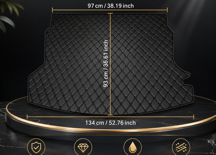Tapis de Coffre Personnalisé pour Honda CR-V – Couverture Automobile Sur-Mesure – Compatible CRV 2012 à 2026 – Cuir Artificiel Haute Qualité – Imperméable, Antidérapant, Résistant – Accessoire Intérieur Protecteur