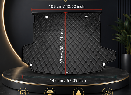 Tapis de Coffre Personnalisé pour Honda CR-V – Couverture Automobile Sur-Mesure – Compatible CRV 2012 à 2026 – Cuir Artificiel Haute Qualité – Imperméable, Antidérapant, Résistant – Accessoire Intérieur Protecteur