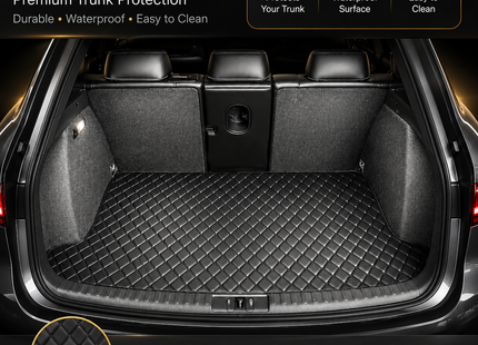 Tapis de Coffre Personnalisé pour Honda CR-V – Couverture Automobile Sur-Mesure – Compatible CRV 2012 à 2026 – Cuir Artificiel Haute Qualité – Imperméable, Antidérapant, Résistant – Accessoire Intérieur Protecteur