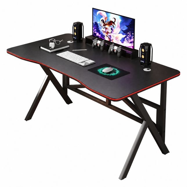Table de Jeu Ergonomique – Bureau d’Ordinateur de Bureau – Table d’Étude et d’Apprentissage – Design Luxe et Stable – Rectangulaire – Métal Durable – Poids 2 kg – Pour Chambre, Bureau, Salle d’Étude