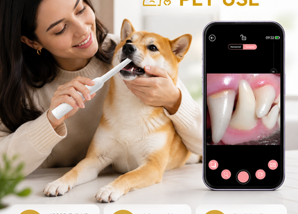 Caméra Intra-orale Portative WiFi – Endoscope Dentaire HD 1080p avec 8 LEDs – Compatible Smartphone – Capture Photo et Vidéo – Batterie 250 mAh – Pour Adultes, Enfants et Seniors
