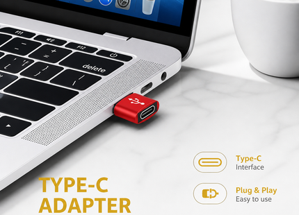 Adaptateur OTG USB vers USB-C – Convertisseur USB-A Mâle vers USB-C Femelle – Compatible MacBook, PC, Android, iOS et autres appareils – Connecteur USBC OTG – Certifié CE – Tension 5V