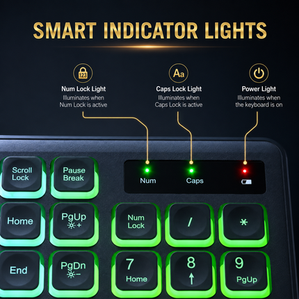 Combo Clavier et Souris Sans Fil RGB Rechargeable – Rétroéclairage Arc-en-Ciel – Touches Rétroéclairées – Ergonomique – 2,4 GHz – Batterie Intégrée – 108 Touches – DPI Réglable (1000/1500/2000) – Compatible Windows, Linux, Chrome, Mac