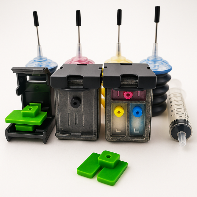 Cartouche d'Encre Rechargeable Vilaxh HP62XL - Compatible HP Envy 5540, 5640, 7640, 5740, etc. - Haute Qualité