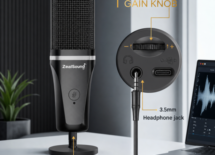 Microphone USB à Condensateur avec Bras Articulé – RGB Recording – Tripod Inclus – Pour Gaming, Podcasting, Streaming, YouTube – Compatible PC, Mac, PS4/PS5, Type-C – Certification CE/FCC/RoHS