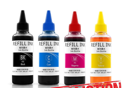 100ML Refill Dye Ink Kit For HP 903 904 905 907XL 908XL 909XL Officejet Pro 6950 6970 6760 6951 6954 6958 6974 6978 printer