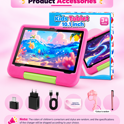 Kids Tablet, 10.1-inch Android 15 Kids Tablet 2020 with Eye Protection Screen, 8GB (4+4GB) RAM 64GB Storage, 5000mAh Battery