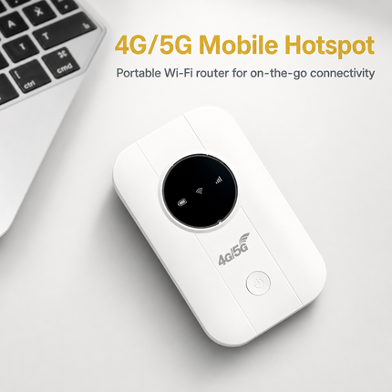 Routeur Portable 4G/5G 300 Mbps – Alimenté par USB – Point d'Accès Mobile de Poche – WiFi de Poche – Emplacement Carte SIM – Version Asie ou Europe – Blanc – 10 x 6 cm