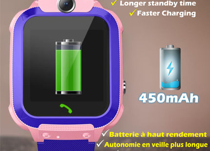 Montre Connectée Enfant GPS 2G XMSJ Q12 Max Pro Kids Smart - Appels, SOS, Étanche, Tracker - Pour Filles et Garçons