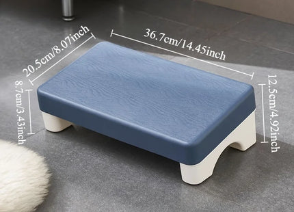 Repose-Pieds Ergonomique en PP pour Bureau – Confortable et Peu Encombrant – Convient Sous le Bureau, au Travail, sur le Canapé et à l'Étude – Rembourré – Rotatif – Coloris Blanc, Gris, Bleu – Plastique Durable