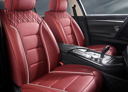 Housses de Siège de Voiture Universelles 5 Places – Style Professionnel Simple – Confortables et Durables pour Toutes les Saisons – Adaptées à la Plupart des Véhicules – Cuir Artificiel – Mousse PE Rembourrée