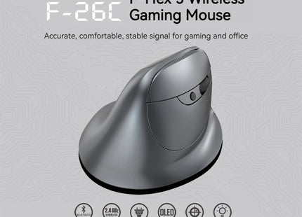 Souris Sans Fil – 2,4 GHz et Bluetooth – Écran LED DPI Réglable – 8 Boutons – 3200 DPI – Rechargeable – Pour Ordinateur Portable, Bureau et Gaming – Certifiée CE – Main Droite